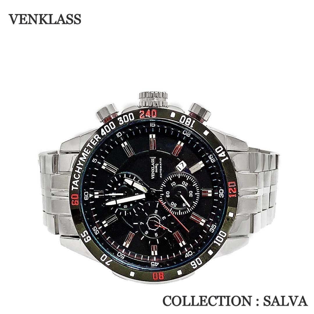 Luxury Auto Watch Vk Silver/Black image 1